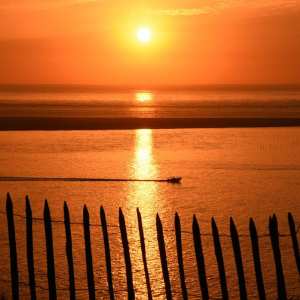 paysage coucher de soleil le banc d'arguin charente maritime